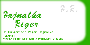 hajnalka riger business card